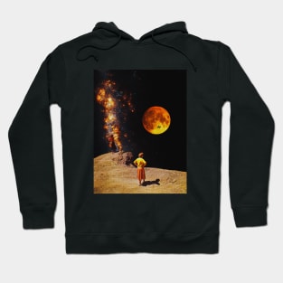 On The Edge - Space Collage, Retro Futurism, Sci Fi Hoodie